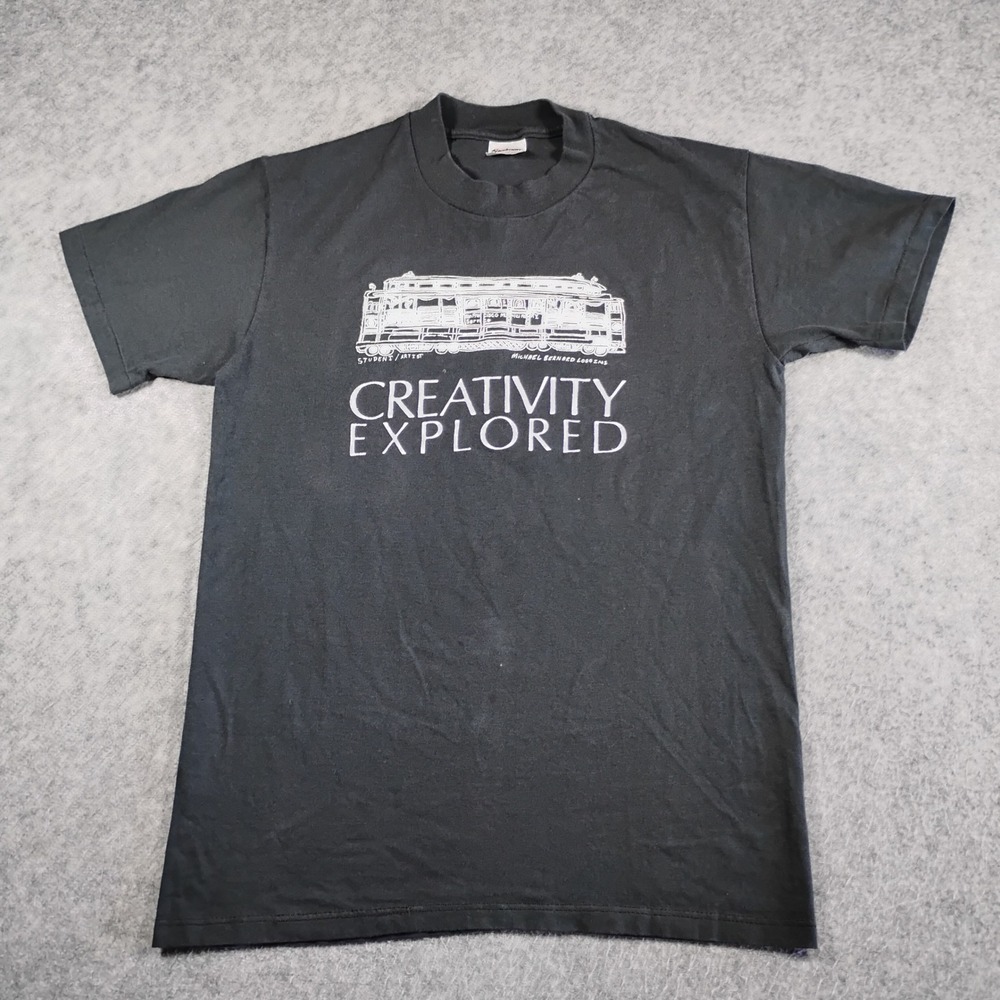 Vintage Stedman Creativity Explored Michael Bernard Loggins SF Cable Car Shirt M